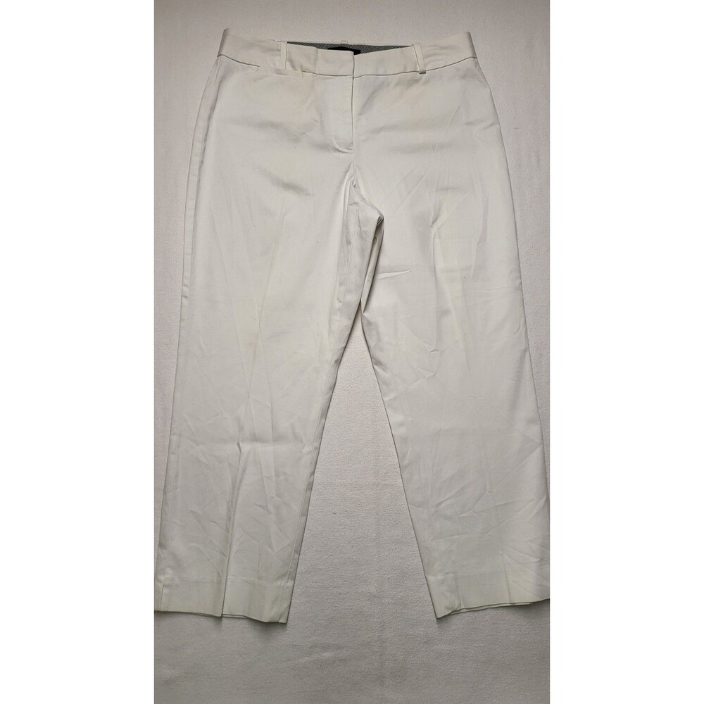 Talbots Curvy White Trousers / Pants Women's / Pockets Size 12
